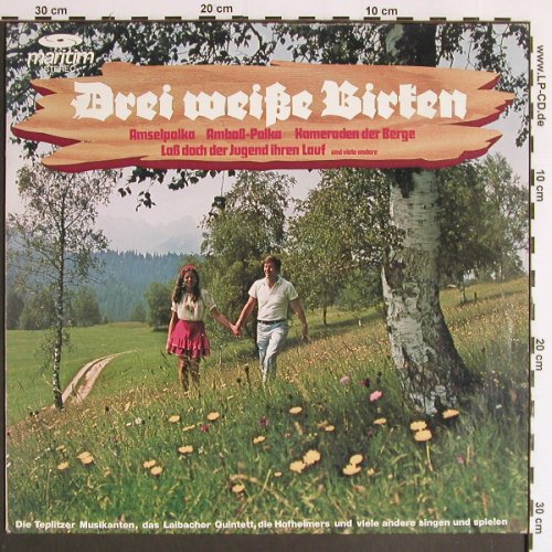 V.A.Drei weiße Birken: Teplitzer Musikanten,LaibacherQuint, Maritim(47 322), D,  - LP - Y6450 - 5,00 Euro