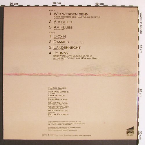 Wader,Hannes: Glut am Horizont, stoc, Pläne (88 409 M), D, 1985 Typ: LP Best.-Nr.: Y6547 Preis: 5,00 Euro