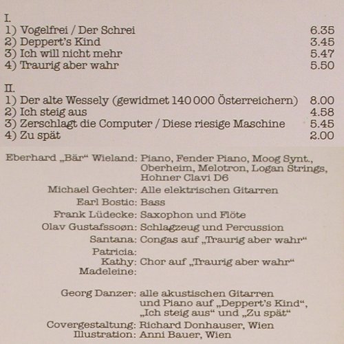 Danzer,Georg & Band: Traurig Aber Wahr, Polydor(2372 032), D, 1980 - LP - Y6571 - 5,00 Euro