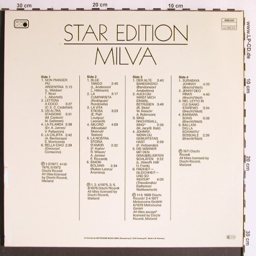 Milva: Star Edition,Foc, Metronome(0080.024), D,  - 2LP - Y6616 - 7,50 Euro