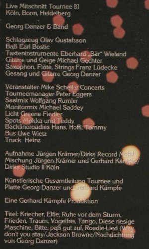 Danzer,Georg: Direkt (Live), Polydor(2372 092), D, 1981 - LP - Y6634 - 6,00 Euro