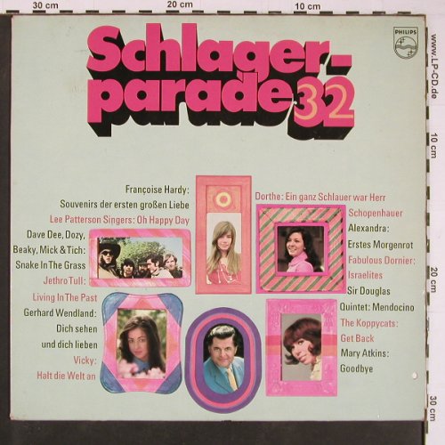 V.A.Schlagerparade 32: Lee Patterson.. Marty Atkins,12 Tr., Philips (850 076 PY), D, co Typ: LP Best.-Nr.: Y663 Preis: 5,00 Euro