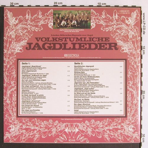 V.A.Volkstümliche Jagdlieder: Lieder,Märsche,Signale zur Jagd, HörZu (054-45 117), D, 1978 Typ: LP Best.-Nr.: Y6730 Preis: 6,00 Euro