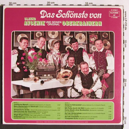 Avsenik,Slavko & Orig.Oberkrainer: Das Schönste von, Foc, Telefunken(6.21366 AF), D, 1974 - LP - Y6786 - 5,00 Euro