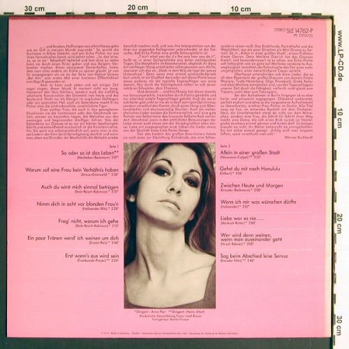 Pluhar,Erika: So oder so ist das Leben, Telef.(SLE 14762-P), D, 1974 - LP - Y6826 - 7,50 Euro