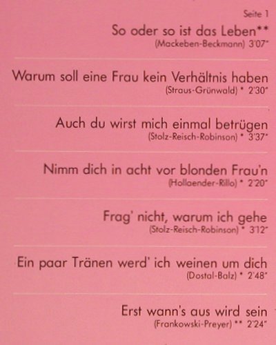 Pluhar,Erika: So oder so ist das Leben, Telef.(SLE 14762-P), D, 1974 - LP - Y6826 - 7,50 Euro