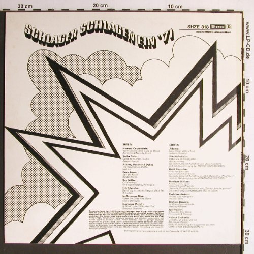 V.A.Schlager Schlagen Ein'71: H.Carpendale...Helmut Zacharias, HörZu (SHZE 318), D, 1971 Typ: LP Best.-Nr.: Y6883 Preis: 6,00 Euro
