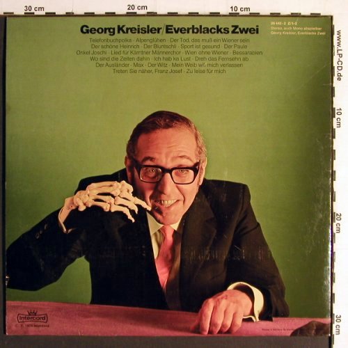 Kreisler,Georg: Everblacks Zwei, Foc, Intercord (26 443-2 Z/1-2), D, 1974 Typ: 2LP Best.-Nr.: Y6937 Preis: 20,00 Euro