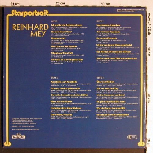 Mey,Reinhard: Starportrait, Foc, Intercord(INT 155.025), D, 1977 - 2LP - Y6940 - 7,50 Euro