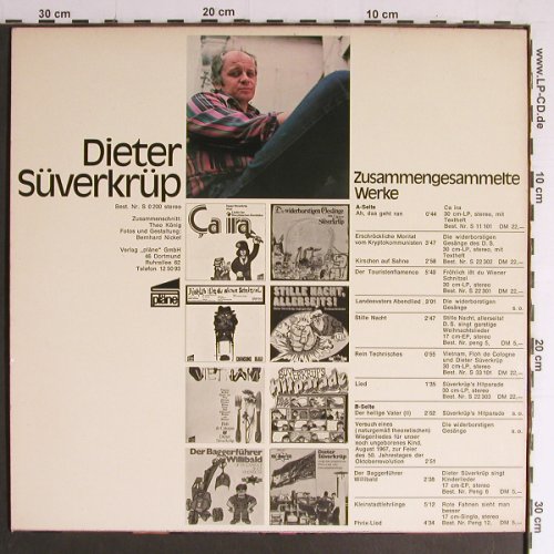 Süverkrüp,Dieter: Zusammengesammelte Werke, Pläne (S 0200), D Typ: LP Best.-Nr.: Y6944 Preis: 6,00 Euro