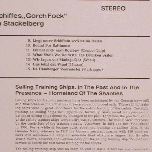 Chor d.Segelschulschiffes GorchFock: Wir suchen den Wind, Baltic Records/TELDEC (TST 74 601), D, 1967 Typ: LP Best.-Nr.: Y7014 Preis: 12,50 Euro