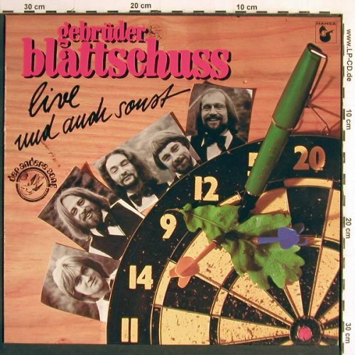 Gebrüder Blattschuss: Live und auch sonst, Hansa (202 923-315), D, 1980 Typ: LP Best.-Nr.: Y7076 Preis: 5,00 Euro