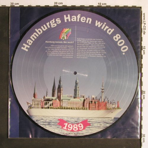 V.A.Hamburgs Hafen wird 800.(1989): Heidi Kabel...Kurt Jürgens,vg+/vg+, PR-Record(200.111), D,pic disc, 1988 - PLP - Y7078 - 4,00 Euro