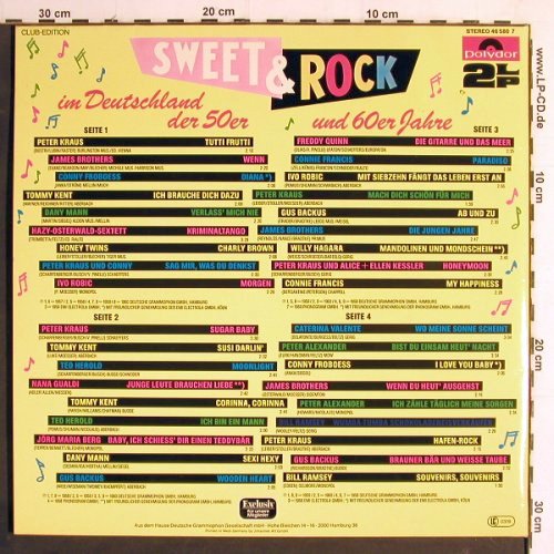 V.A.Sweet & Rock: im Deutschland der 50ger60ger Jahre, Polydor Club Ed. (46 580 7), D,Foc,Ri Typ: 2LP Best.-Nr.: Y7107 Preis: 6,00 Euro