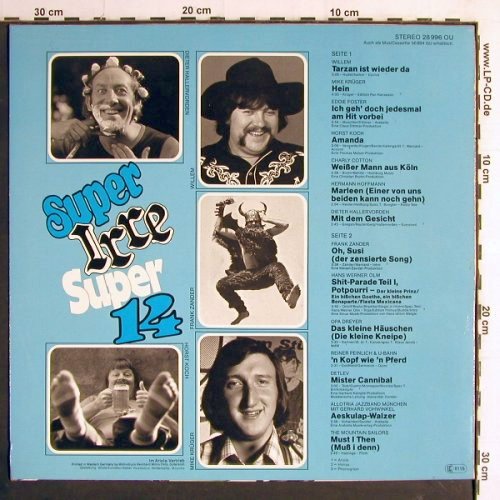 V.A.Super Irre Super 14: Willem... Mountain Sailors, Ariola (28 996 OU), D, 1977 Typ: LP Best.-Nr.: Y7170 Preis: 7,50 Euro