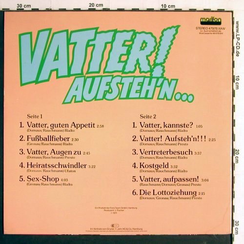 Schanzara,Tana: Vatter aufsteh'n...(1971), Marifon (47 978 XAW), D,Ri, 1980 Typ: LP Best.-Nr.: Y7179 Preis: 6,00 Euro