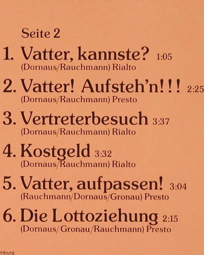 Schanzara,Tana: Vatter aufsteh'n...(1971), Marifon (47 978 XAW), D,Ri, 1980 Typ: LP Best.-Nr.: Y7179 Preis: 6,00 Euro