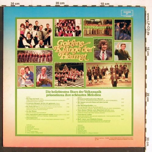 V.A.Goldene Klänge der Heimat: Josef Augustin...Schaumb.Mrchens., Telefunken(6.22208 AF), D, Foc, 1975 - LP - Y7241 - 4,00 Euro