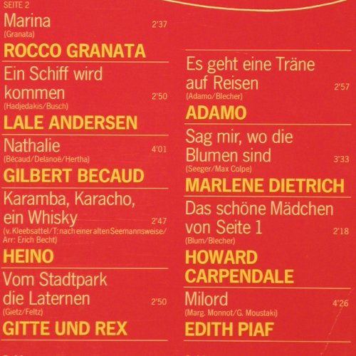 V.A.Weißt Du Noch...: Die schön.Schlager d.50,60er Jahre, Oden (058-46 177), D Typ: LP Best.-Nr.: Y7267 Preis: 4,00 Euro