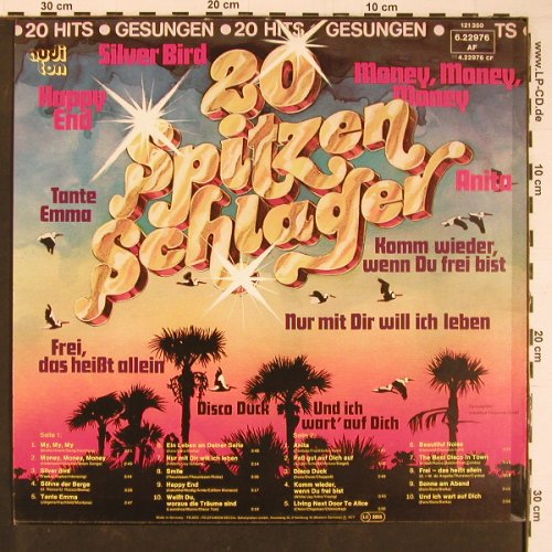 V.A.20 Spitzenschlager: 20 Hits gesungen, vocal prod., Auditon(6.22976 AF), D, 1977 - LP - Y727 - 5,00 Euro