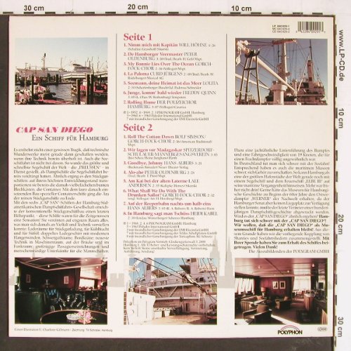 V.A.Cap San Diego - Ein Schiff für: Hamburg,Will Höhne... Heidi Kabel, Polyphon(840 929-1), D,15 Tr., 1990 - LP - Y7291 - 7,50 Euro