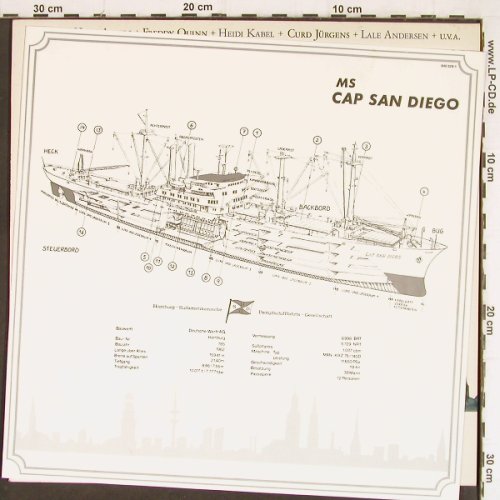 V.A.Cap San Diego - Ein Schiff für: Hamburg,Will Höhne... Heidi Kabel, Polyphon(840 929-1), D,15 Tr., 1990 - LP - Y7291 - 7,50 Euro