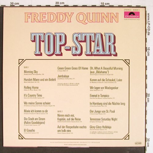 Quinn,Freddy: Top-Stars, Club-Sonderauflage, Polydor(65834 4), D,  - LP - Y7388 - 5,00 Euro