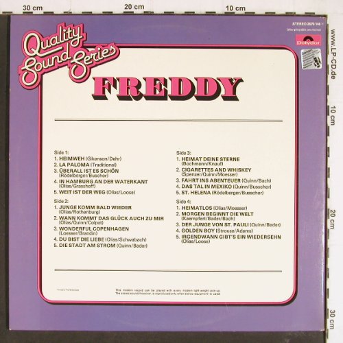 Quinn,Freddy: Same, Quality Sound Series, Foc, Polydor(2670 146), NL,  - 2LP - Y7389 - 7,50 Euro