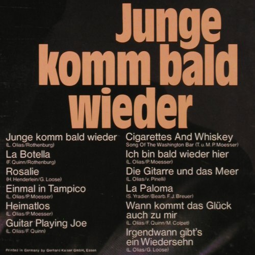 Quinn,Freddy: Junge komm bald wieder, Karussell(2415 066), D, 1970 - LP - Y7394 - 7,50 Euro