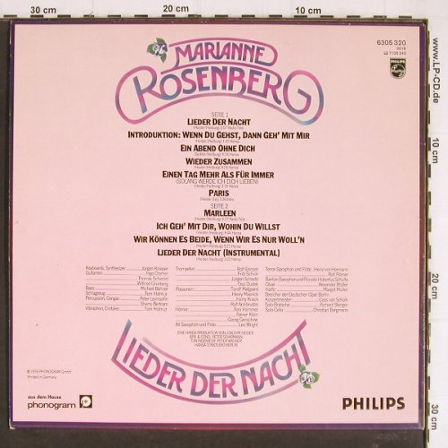 Rosenberg,Marianne: Lieder der Nacht, Philips(6305 320), D, 1976 - LP - Y7444 - 5,00 Euro
