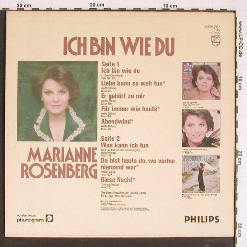 Rosenberg,Marianne: Ich Bin Wie Du, Philips(6305 287), D, 1976 - LP - Y7447 - 5,00 Euro