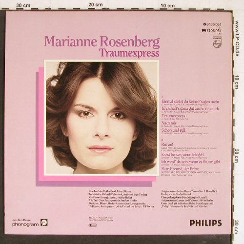 Rosenberg,Marianne: Traumexpress, Philips(6435 051), D, 1980 - LP - Y7448 - 7,50 Euro