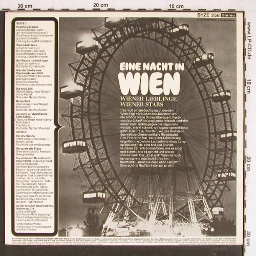V.A.Eine Nacht in Wien: Kulenkapff,Karl Farkas-spoken/music, HörZu / Preiser(SHZE 258), D,  - LP - Y7543 - 6,00 Euro