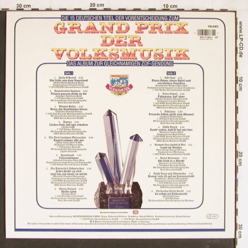 V.A.Grand Prix der Volksmusik: Das Album zur gleichn.TV-Sendung, Teldec(9031-71383-1), D, 1990 - LP - Y7586 - 4,00 Euro