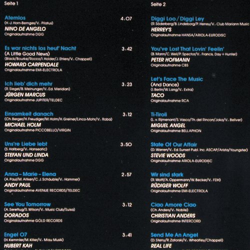 V.A.Super-Hitparade: Nino de Angelo... Stefanie Werger, Sonocord (28 569-2), D, Foc, 1984 Typ: 2LP Best.-Nr.: Y7608 Preis: 5,00 Euro