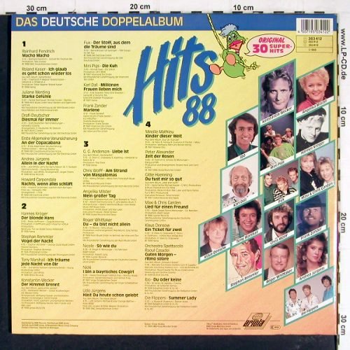V.A.Hits'88: Das deutsche Doppelalbum,Foc, Ariola(303 412), D, 1988 - 2LP - Y7709 - 5,00 Euro