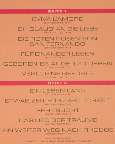 Duo California: Ein Leben Lang, Polyphon(839 459-1), D, 1989 - LP - Y7810 - 6,00 Euro