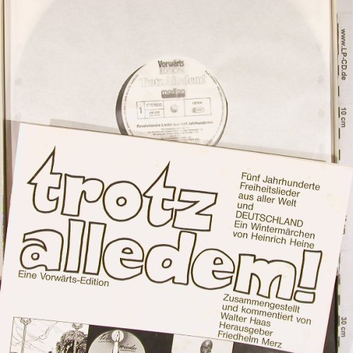 V.A.Trotz Alledem !: Pete Seeger... poetische Reportage, Vorwärts Ed.Box/Marifon (296 069/73), 24S.Bookl, 1982 Typ: 5LP Best.-Nr.: Y7841 Preis: 10,00 Euro