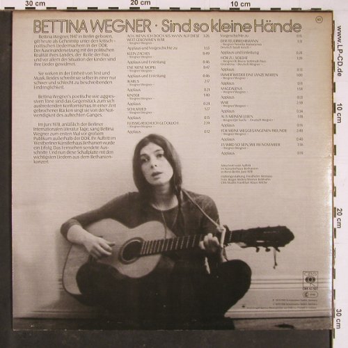 Wegner,Bettina: Sind So Kleine Hände, CBS(83 507), NL, 1979 - LP - Y792 - 6,00 Euro