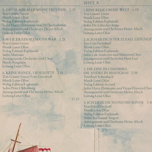 V.A.Das Meer singt eine Melodie: Seemannsl. u.Hafensongs, L.Olias, Edition Esplanade(Möwe 1005), D,  - 2LP - Y7996 - 9,00 Euro