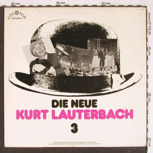 Lauterbach,Kurt: Die Neue 3, Colonia Rec.(L003), D,  - LP - Y8114 - 5,00 Euro