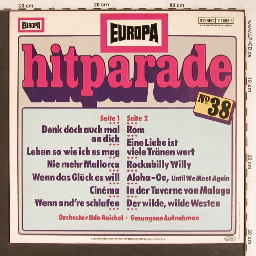 Reichel,Udo - Orchester: Hitparade No.38, gesungene Aufn., Europa(111 893.5), D, 1980 - LP - Y8201 - 4,00 Euro