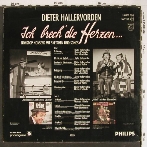 Hallervorden,Dieter: Ich brech' die Herzen.., Philips (6305 353), D, 1978 Typ: LP Best.-Nr.: Y8446 Preis: 5,00 Euro