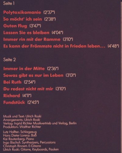 Roski,Ulrich: Immer in der Mitte, Intercord(INT 160.195), D, 1984 - LP - Y8567 - 6,00 Euro