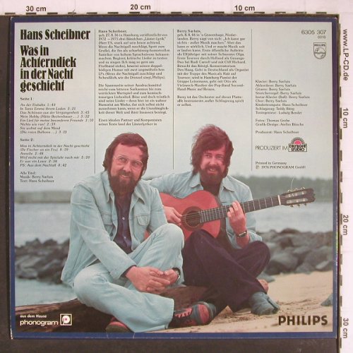 Scheibner,Hans: Was in Achterndiek i.der Nacht ges., Philips (6305 307), D, 1976 Typ: LP Best.-Nr.: Y8608 Preis: 5,00 Euro