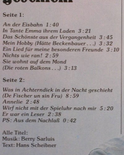 Scheibner,Hans: Was in Achterndiek i.der Nacht ges., Philips (6305 307), D, 1976 Typ: LP Best.-Nr.: Y8608 Preis: 5,00 Euro