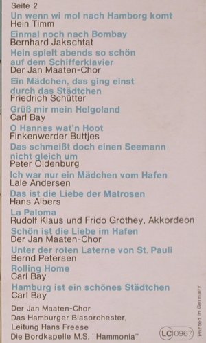 V.A.Schöne Grüsse aus Hamburg: Bernhard Kakschtat... Carl Bay, Europa (111 041.1), D, 28 Tr., 1973 Typ: LP Best.-Nr.: Y8822 Preis: 5,00 Euro