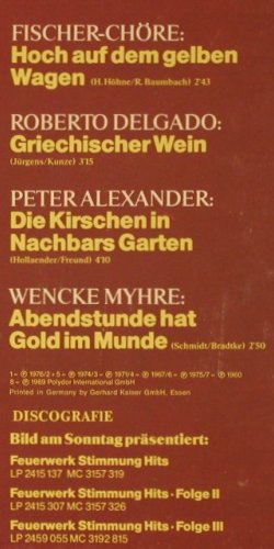 V.A.Wüsche-Ihr GrossesWunschkonzert: Max Greger... Wenke Myhre, Polydor/BILD (2459 060), D Typ: LP Best.-Nr.: Y8825 Preis: 4,00 Euro