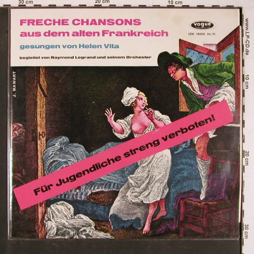 Vita,Helen: Freche Chansons a.d.alten Frankr., Vogue (LDK 18001), D, 1963 Typ: LP Best.-Nr.: Y884 Preis: 7,50 Euro
