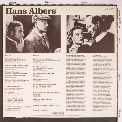 Albers,Hans: Same, Club-Sonderauflage, Odeon (27 519-8), D Typ: LP Best.-Nr.: Y8907 Preis: 6,00 Euro
